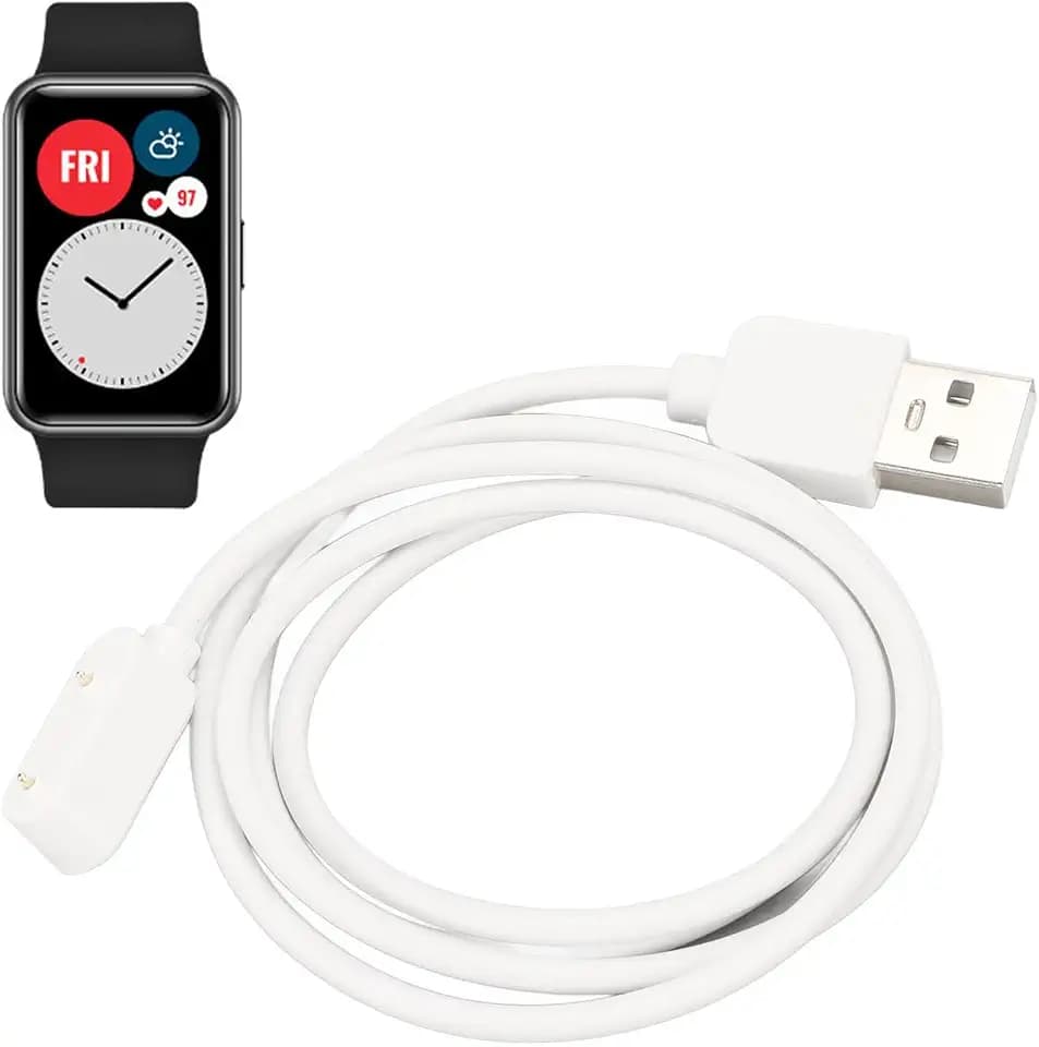 Ersatz-Smartwatch-Ladegerät, Tragbares USB-Smartwatch-Ladekabel, für Huawei 6 7 Band 6 7, für Honor 6 ES Watch (Weiss)