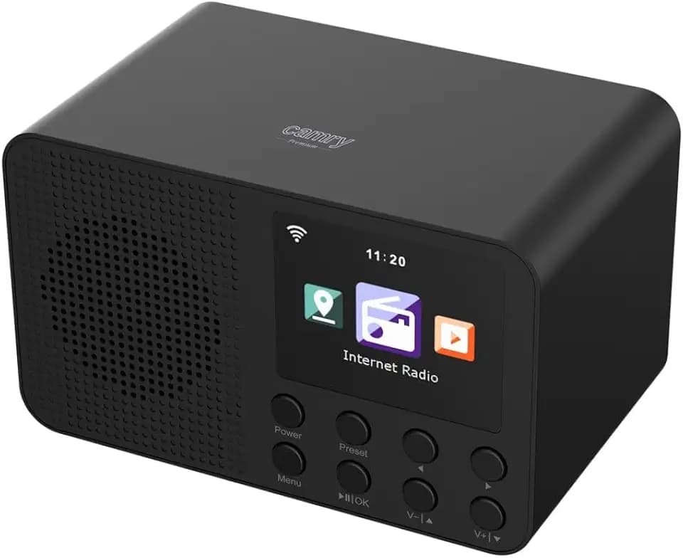 Camry CR 1918 Internet Radio WiFi – Internetradio mit Bluetooth, WLAN, Farbdisplay und Radiowecker für Küche, Schlafzimmer und Büro