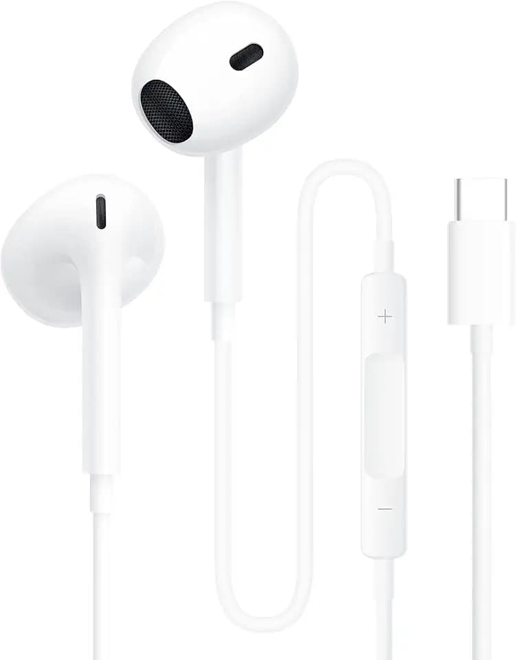 USB C Kopfhörer mit Kabel, HiFi Stereo In-Ear Ohrhörer, Type C Headset mit Mikrofon, für iPhone 15/Samsung/Google Pixel/Huawei/One Plus