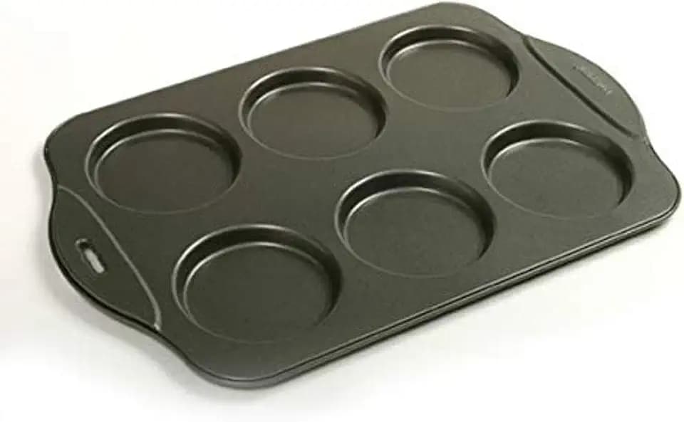 Norpro Puffy Muffin Top Pan Makes 6 Non Stick High Rise Crown 4" Wide .5" Deep