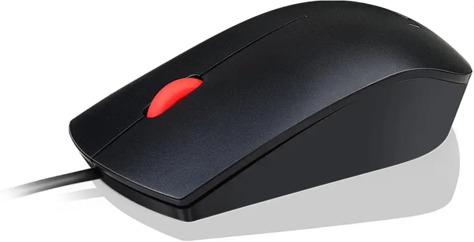Lenovo 5266214 Essential Mäuse 3 Button , Wired USB schwarz