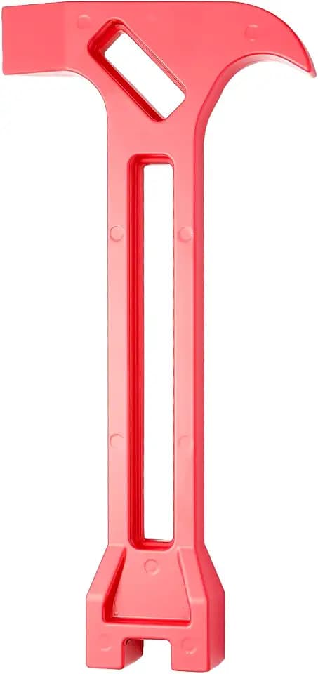 4-in-1 Emergency Tool – Gas & Water Shut Off Wrench, Non-Sparking Pry Bar, Earthquake Survival Tool – Firefighter-Designed, for First Responders & Home Safety(Red)