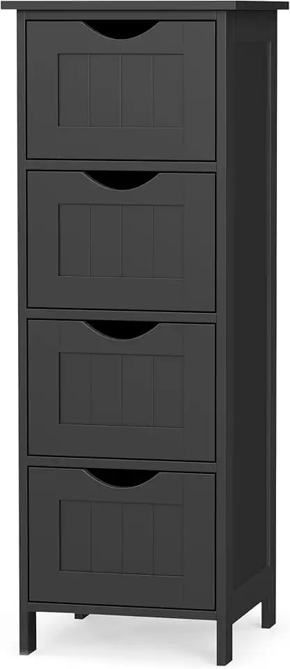 VASAGLE Floor Storage Cabinet, Freestanding Organizer with 4 Drawers