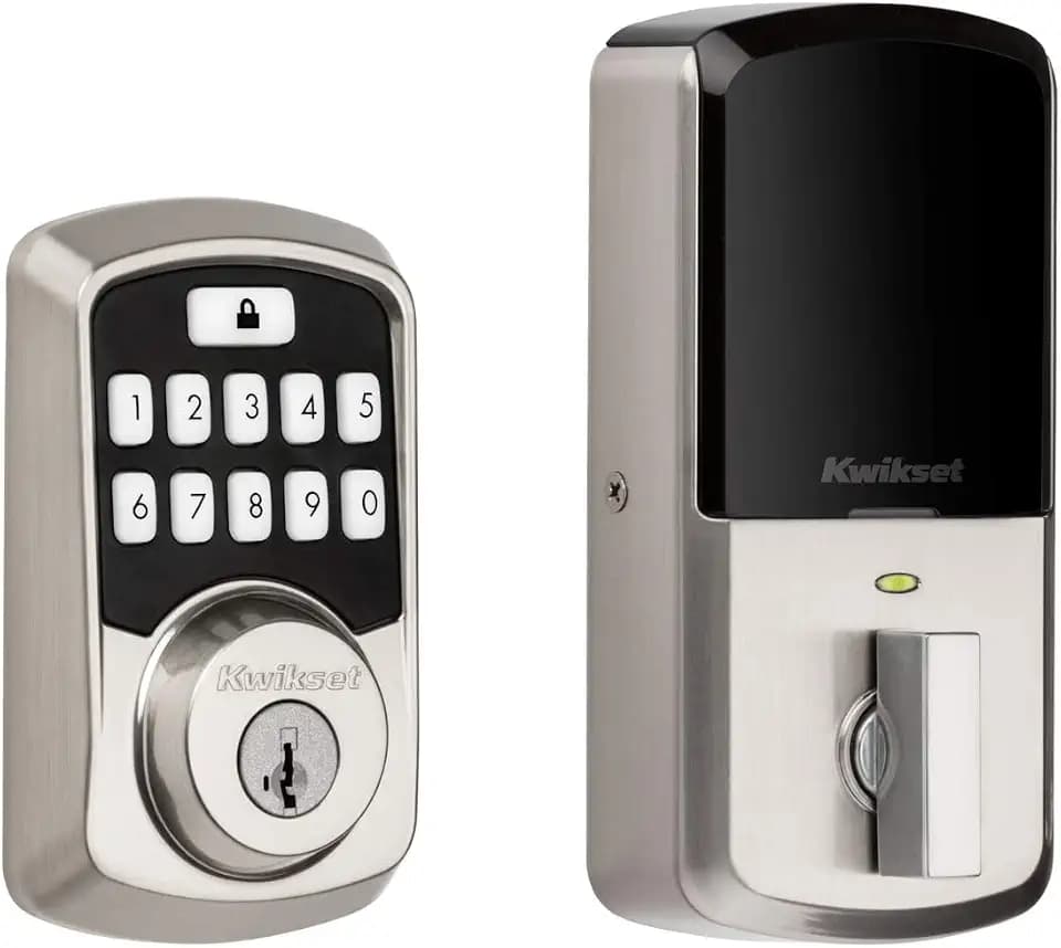 Kwikset 942BLE-15S Aura Bluetooth Keypad Electronic Deadbolt Satin Nickel Finish