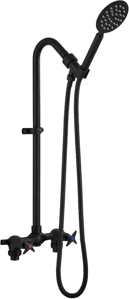 Aolemi Outdoor Shower Fixtures with Handheld,Hot and Cold,Matte Black