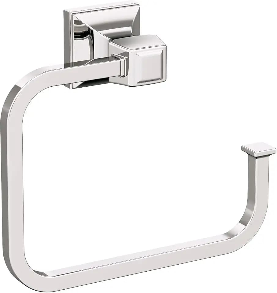 Amerock Mulholland 5-3/4" Polished Nickel Towel Ring