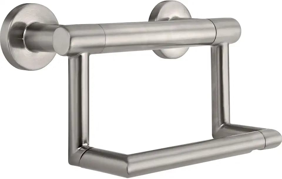Bathroom Grab Bar with Toilet Paper Holder, Brilliance Stainless Steel 41550-SS