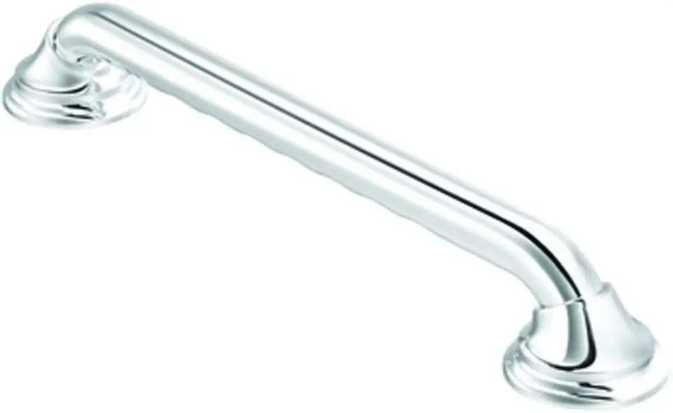 Moen Chrome Bathroom Safety Ultima 18-Inch Designer Shower Grab Bar with Curl Grip for Handicapped or Elderly, R8718D3GCH
