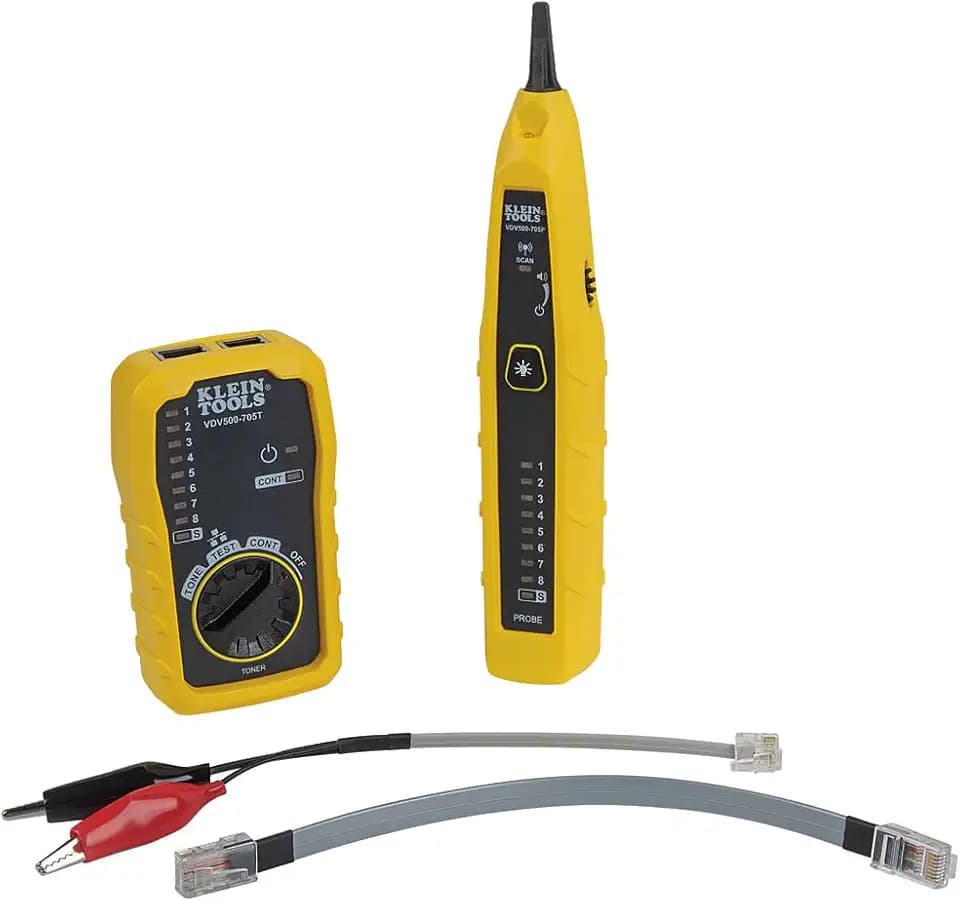 Klein Tools VDV500-705 Wire Tracer Tone Generator and Probe Kit for Ethernet, Internet, Telephone, Speaker, Coax, Video, and Data Cables RJ45, RJ11, RJ12