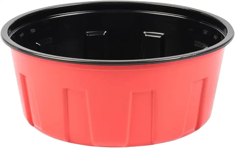 Restaurantware 23 oz Round Red Plastic To Go Box, 200 Pack