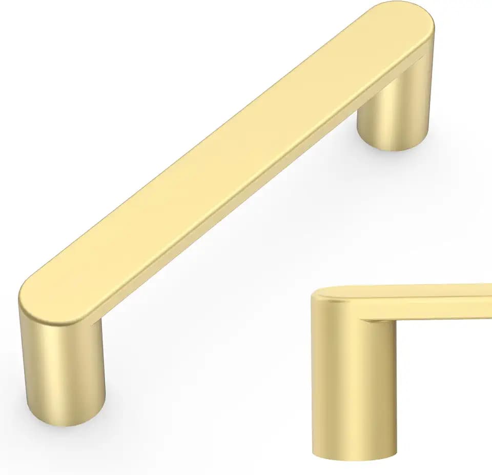 Amerdeco 10 Pack ZH0005MGP Brushed Gold Cabinet Pulls 3.75"