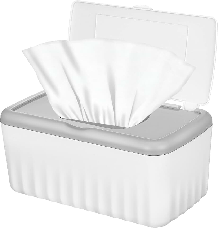 Homoyoyo Feuchttuchspender Groß Mit Dichtem Verschluss Rechteckige Taschentuchbox Für Babytücher Und Badezimmertücher Organizer Für Wohnzimmer Schlafzimmer Und Büro 8.86X4.92X3.94 in
