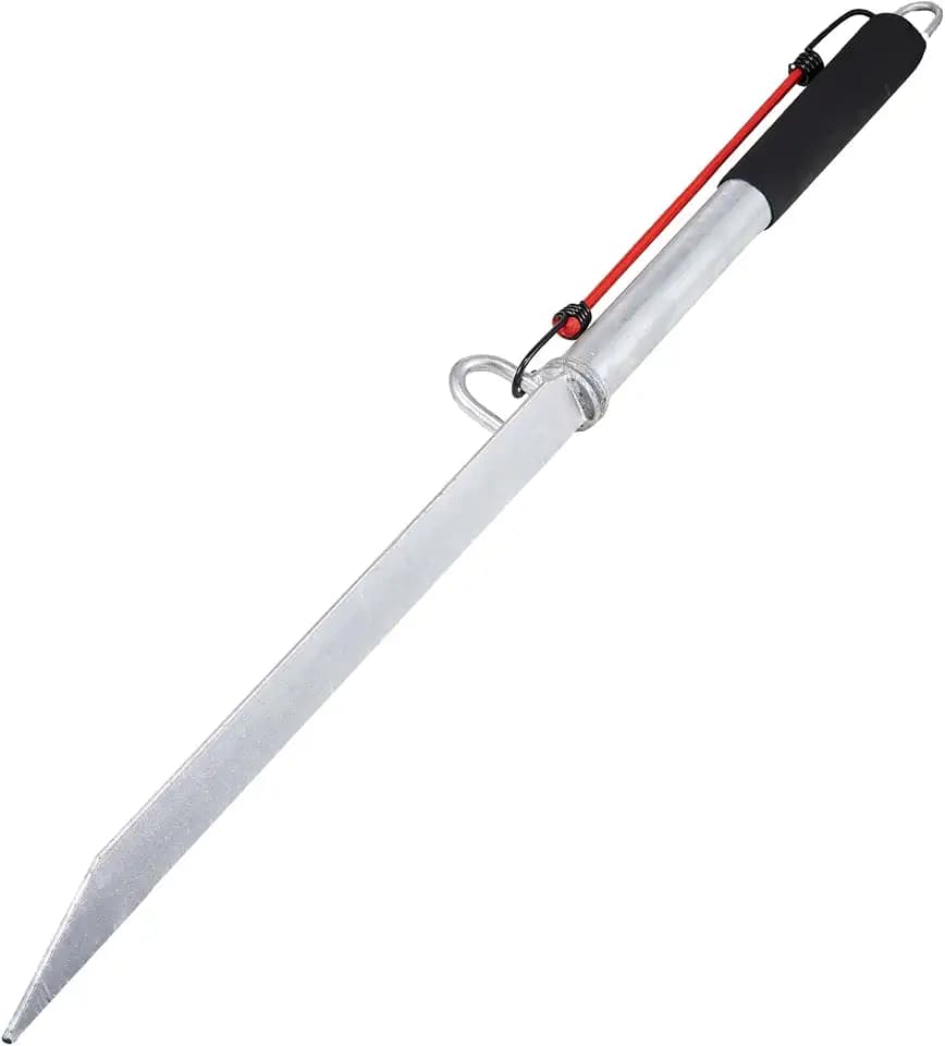 VEVOR Sand Spike Boat Anchor, 36" Galvanized Carbon Steel Slide Anchor Shore Spike/Boat Anchor Hook, Self-Hammering Beach Spike Anchor for Small Boat Jetski Pontoon Kayak, with Oxford Storage Bag