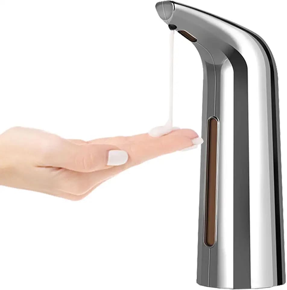 Soap Dispenser,Adjustable 4-LevelTouchless Automatic Soap Dispenser for Bathroom and Kitchen, Liquid Hand Soap Dispenser, IPX6 Water-Resistant, 14 fl oz