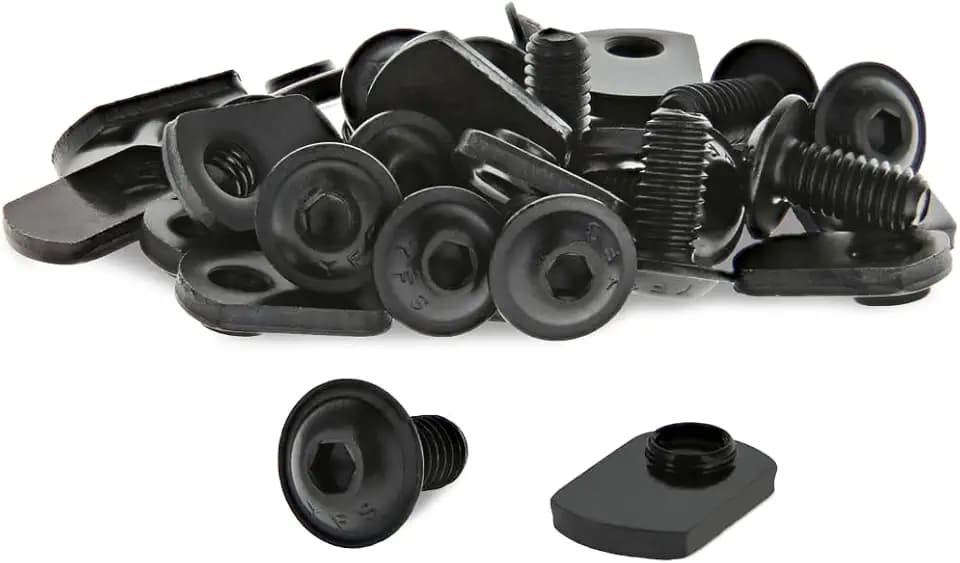 8020, 3320, 15 Series, 5/16-18 x 0.687 Inch Flanged Button Head Socket Cap Screw Bolt (FBHSCS) with Slide-in Economy T-Nut Hardware Combo (25 Pack)