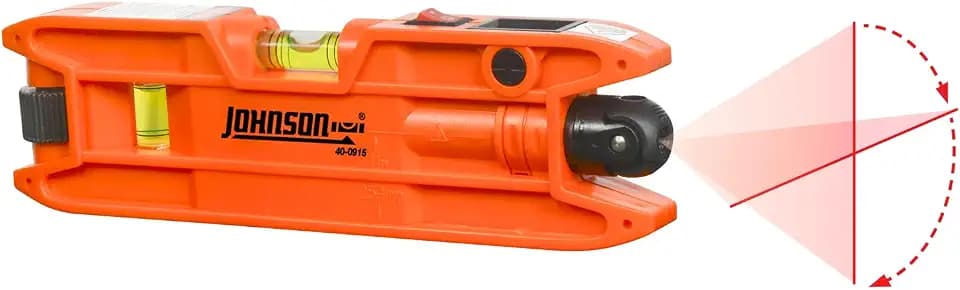 Johnson Level & Tool 40-0915 Magnetic Torpedo Laser Level, 2" x 6", Orange, 1 Level