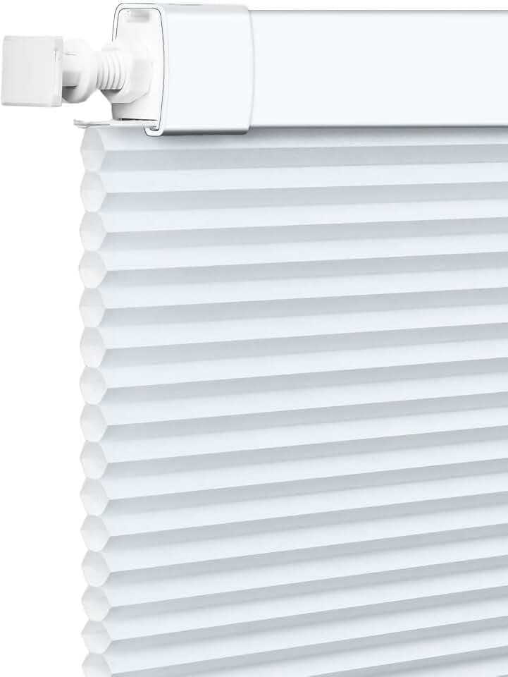 No Drill No Tools Top Down Bottom Up Blackout Cellular Shades White 34x36
