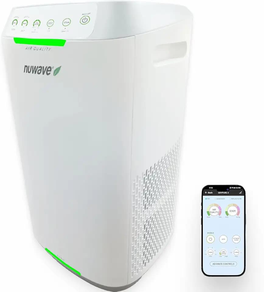 Nuwave Oxypure Zero Air Purifier for Home, 6 Fan Speed & Timer, App Control