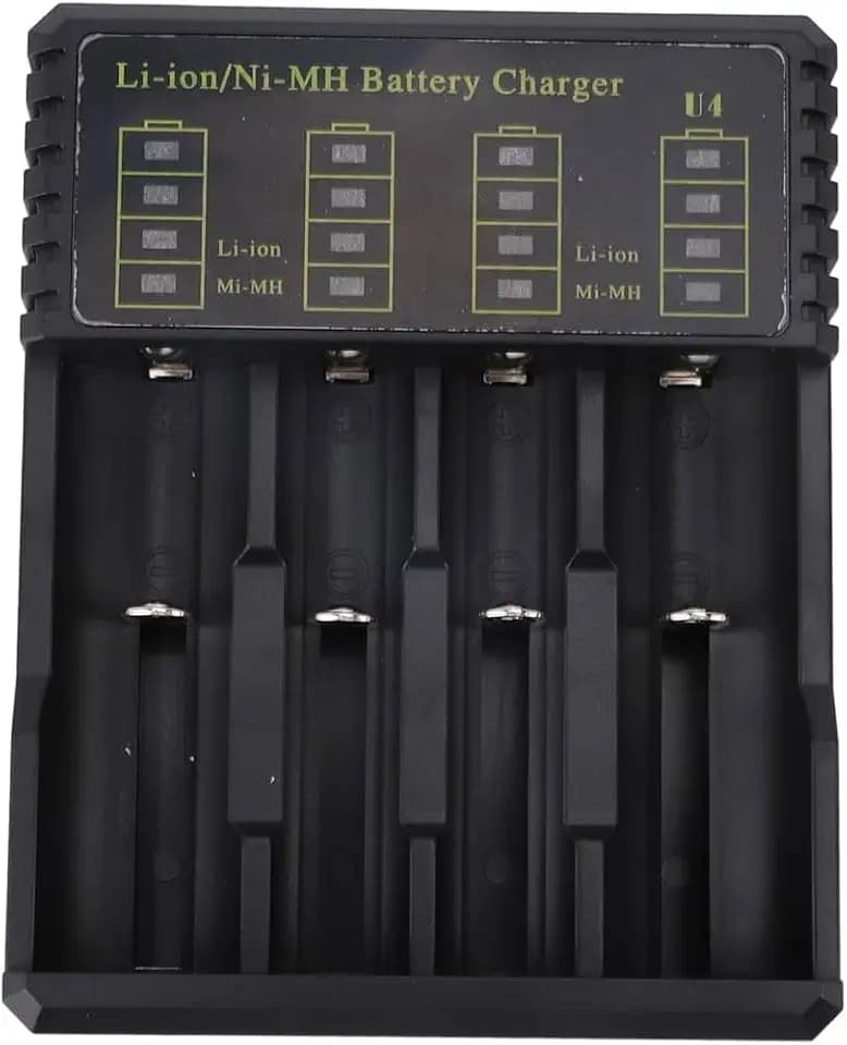 Universal-Ladegerät für NI-Cd/NI-MH-Akkus: Stellen Sie sicher, DASS Ihre Geräte Immer bereit sind. Kompakt, effizient und optimiert das Laden, verlängert die Lebensdauer Ihrer Batterien.