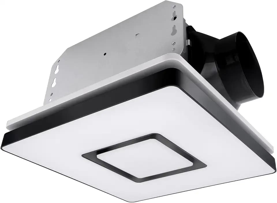 Akicon Bathroom Exhaust Fan with Light, 90 CFM, 1.5 Sones Bath Celing Fan