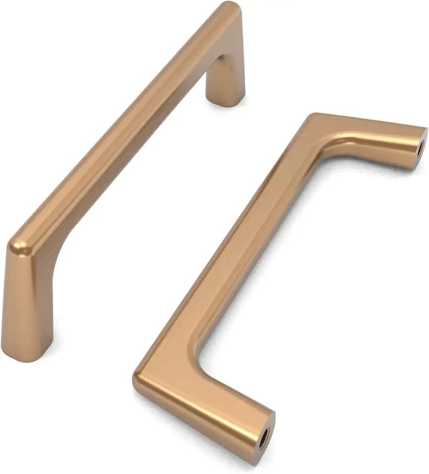 9BUILD 10 Pack Champagne Bronze Cabinet Pulls 3.75 Inch Kitchen Cabinet Handles Cabinet Hardware Kitchen Handles for Cabinets Cupboard Handles Dresser Pulls Drawer Handle