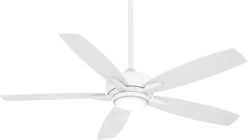Minka-Aire F717L-WHF Kelvyn 52-Inch Ceiling Fan with Integrated CCT LED Light Kit in Flat White Finish