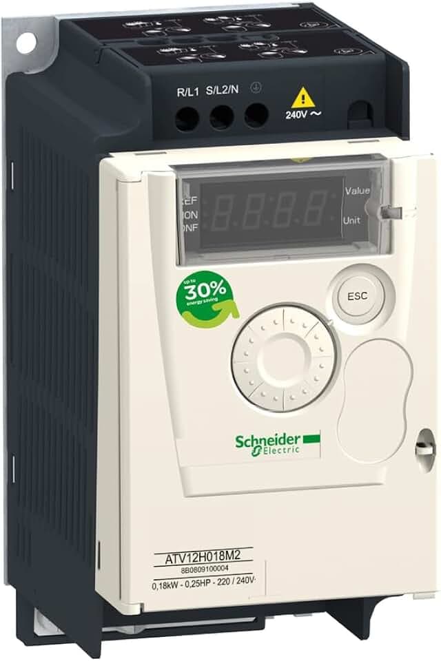 Schneider Electric ATV 12, 1-Phasen Frequenzumrichter 0,37 kW, 230 V ac / 4,9 A 400Hz für Wechselstrommotoren
