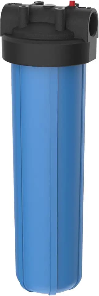 Pentair Pentek Big Blue Filter Housing, 1-1/2" NPT, 20" Whole House Water Filter Housing with Pressure Relief Button, HFPP Cap, NSF Certified (150235)