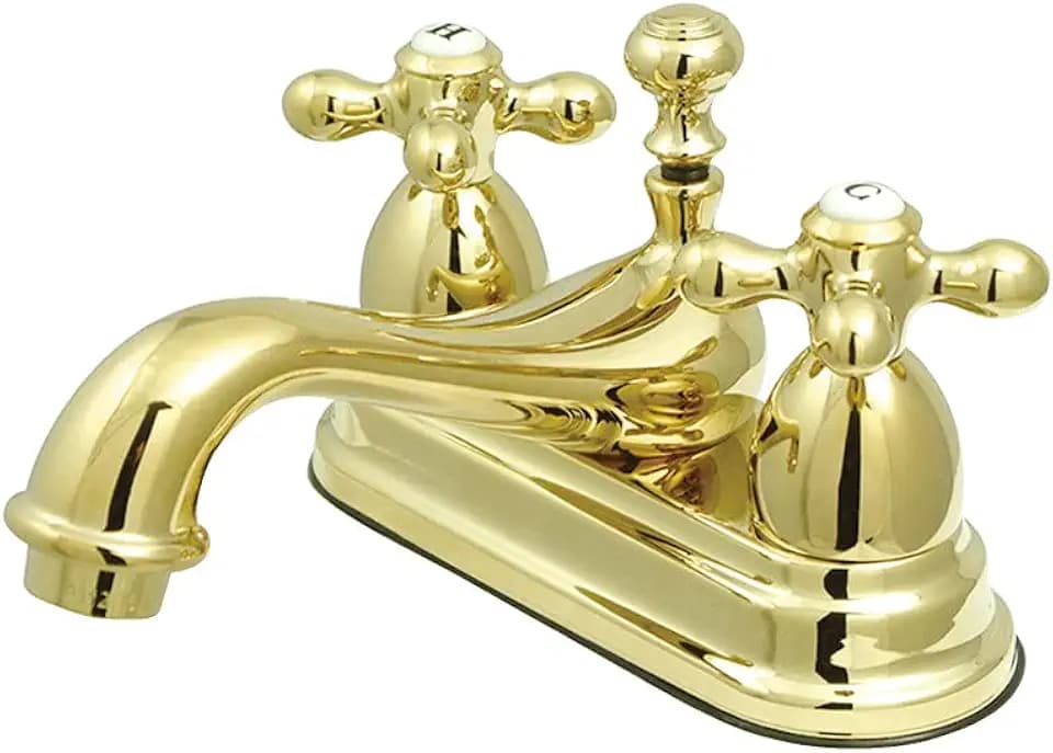 Kingston KS3602AX 4" Centerset Bathroom Faucet, Polished Brass
