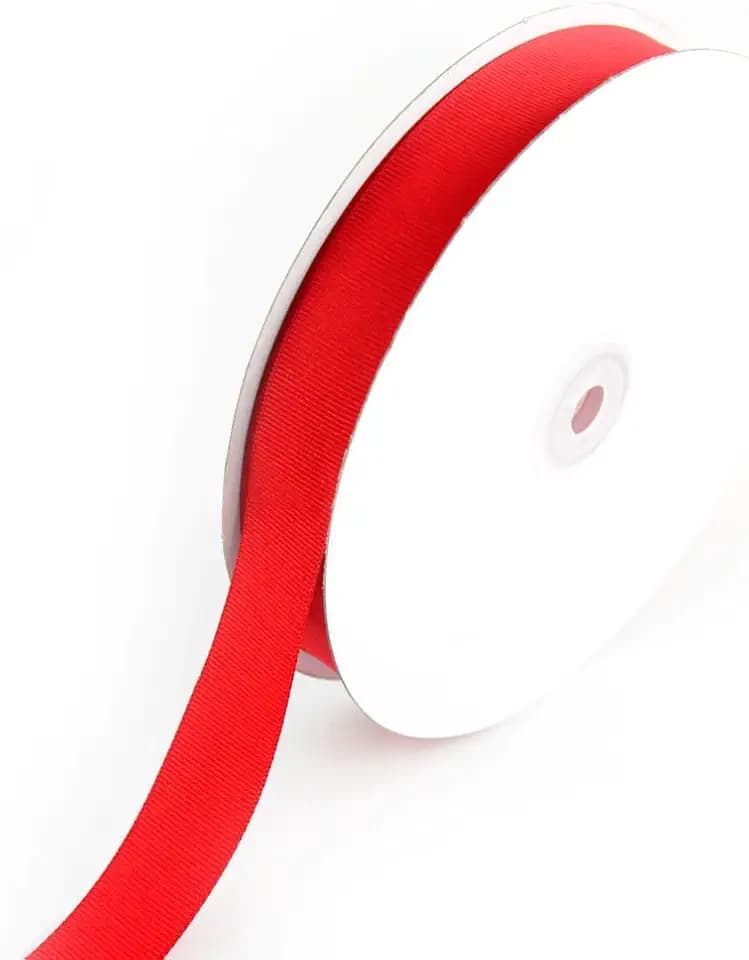 Creative Ideas 7/8-Inch Solid Grosgrain Ribbon, 50-Yard, Red