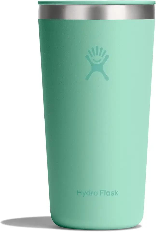 Hydro Flask All Around Tumbler Press-In Lid, Insulated Travel Mug, Stainless Steel Coffee Cup 20 Oz Mermaid Green
