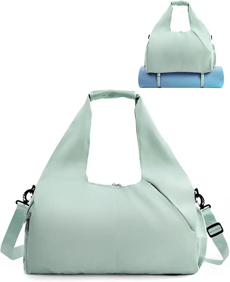 RHDZO Gym Bag for Women with Shoe and Wet Compartments, Yoga Mat Holder