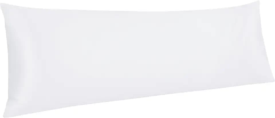 NTBAY Body Egyptian Cotton Sateen Pillowcases, Set of 1, White