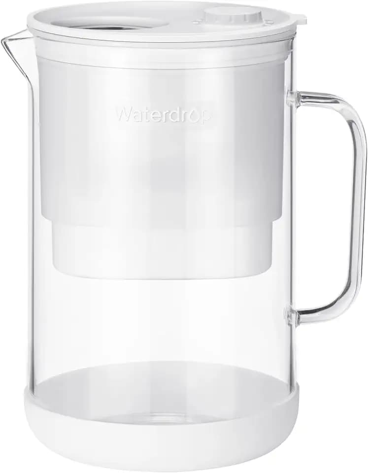 Waterdrop PT-09W 10-Cup Large Glass Water Filter Pitcher, Eco-Friendly