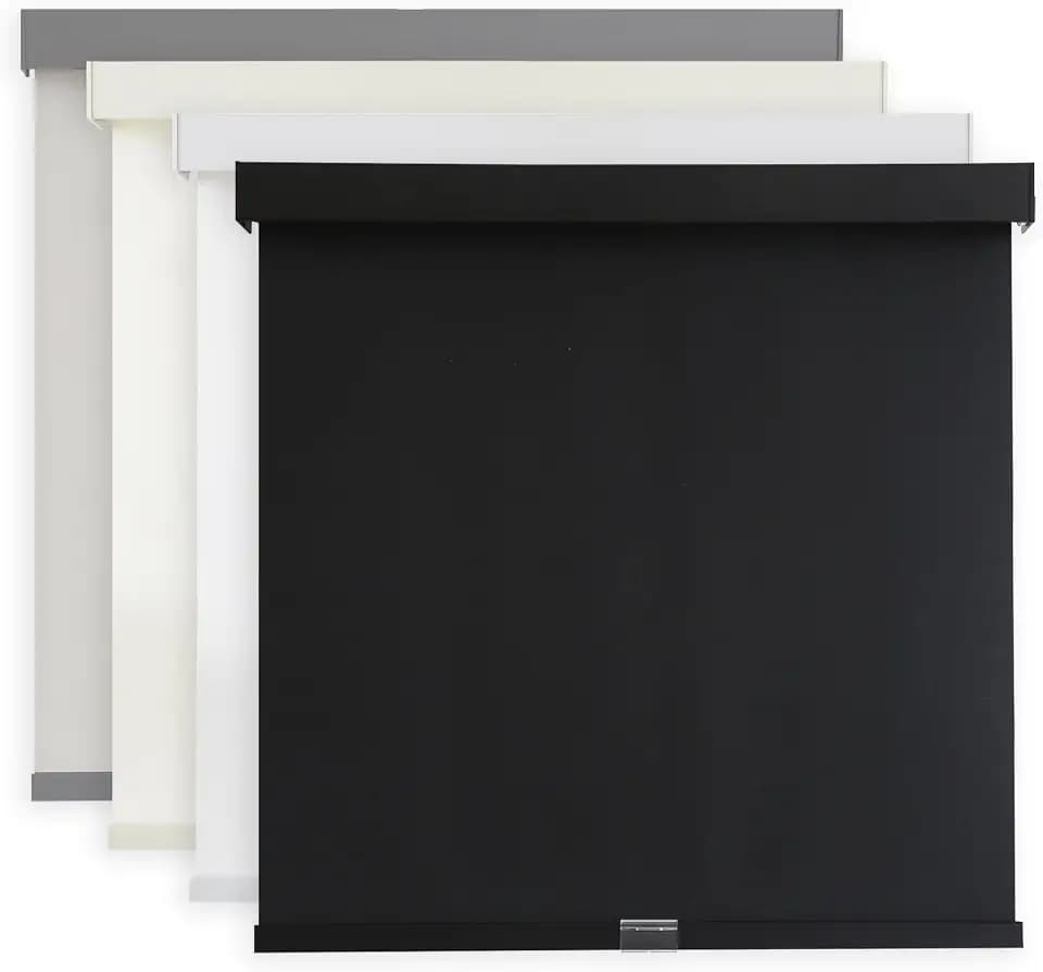 AOSKY Light Filtering Roller Shades for Windows, 27" W x 72" H, Black