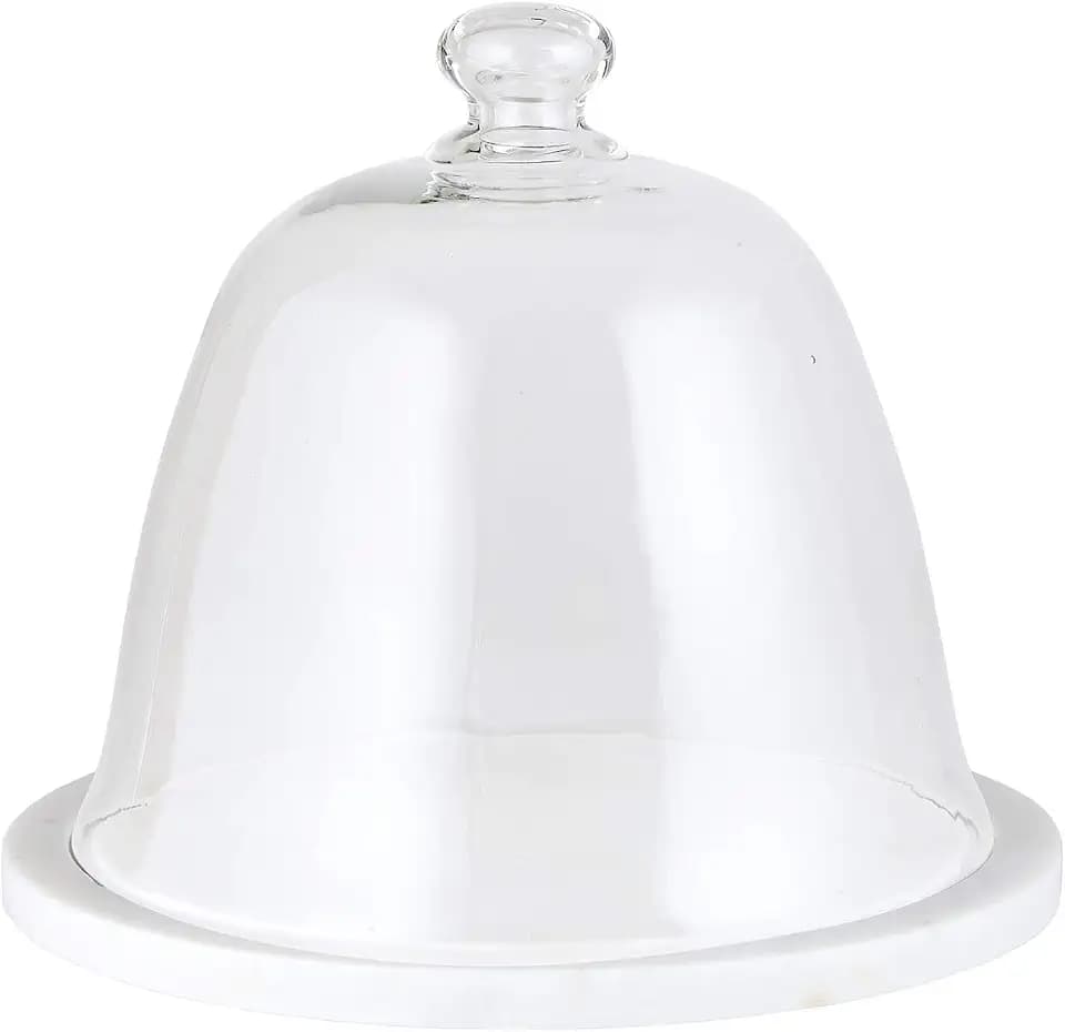 Santa Barbara Design Studio Table Sugar Marble Domed Cake Plate, 10" x 10", White
