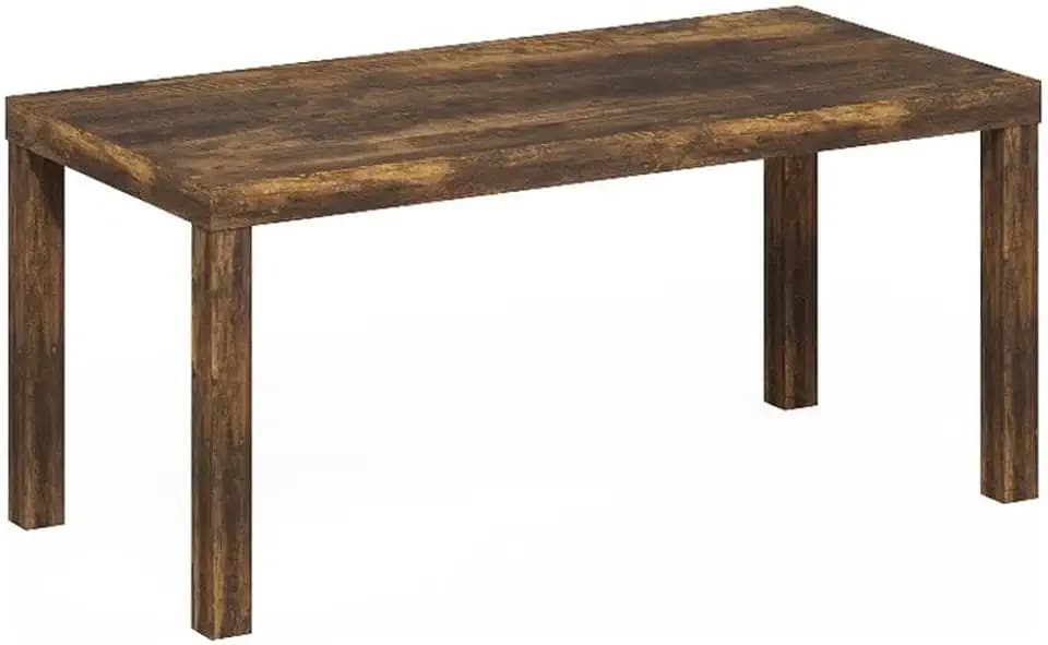 Furinno Classic Coffee Table, Modern Rectangle Printer Stand, Amber Pine