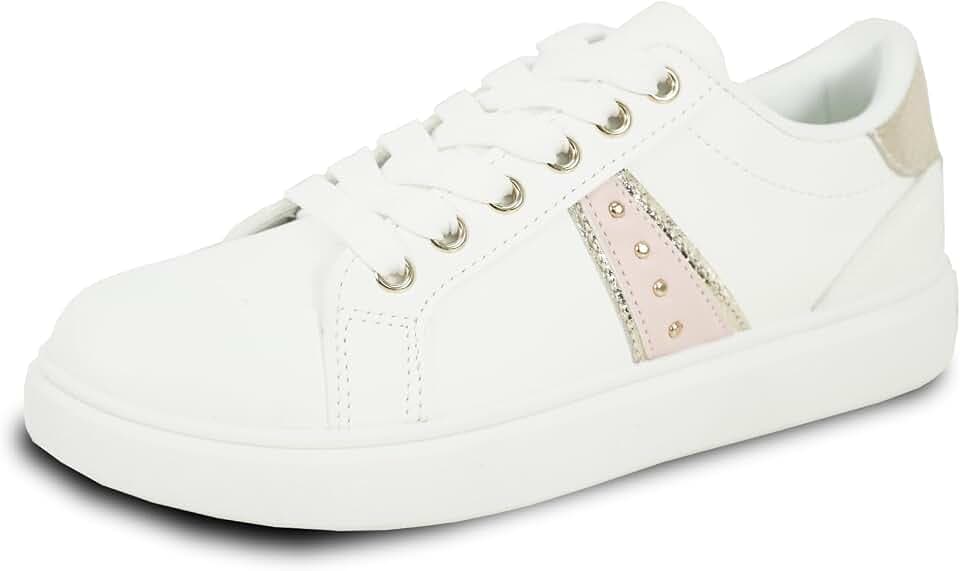KOZI Women Comfort Platform Fashion Sneaker Wedge Oxford Lace-up Shoe MG Collection with Removable Insole