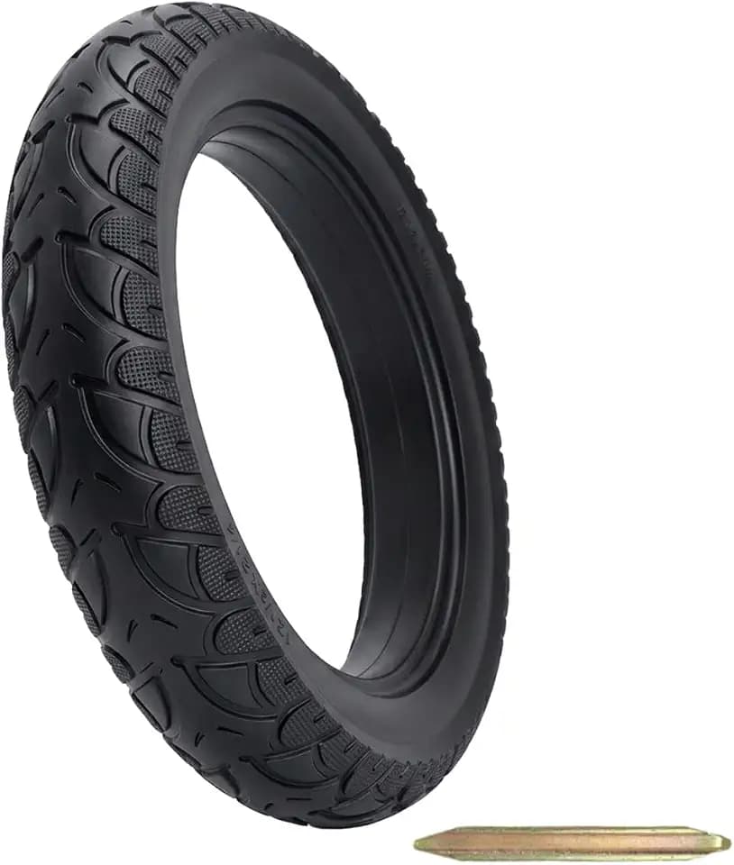 12 Inches Solid Tire for Electric Bicycle 12 1/2x2 1/4 Tubeless Tyre Anti Stab Explosion-Proof Bike Solid Tires