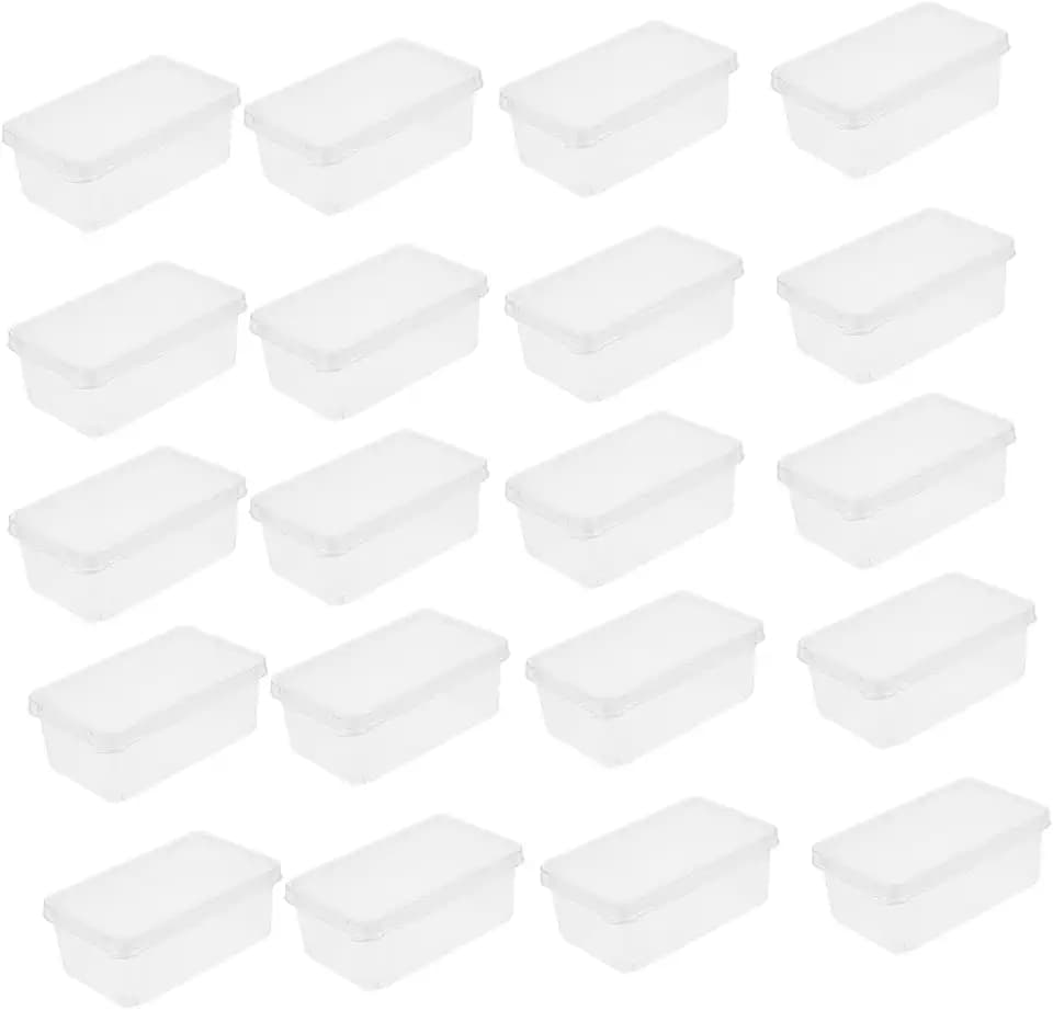 Tiramisu Container: 20pcs Transparent Plastic Cake Boxes with Lid