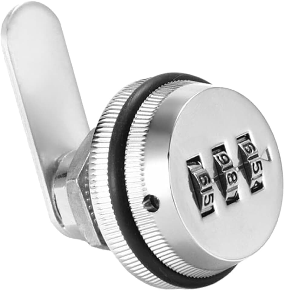 TEHAUX 3-Digit Combination Cabinet Lock, Keyless Metal Drawer Lock
