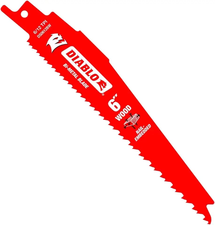 Diablo Bi-Metal Reciprocating Blades - 6" Length, 6/12 TPI, 25-Pack