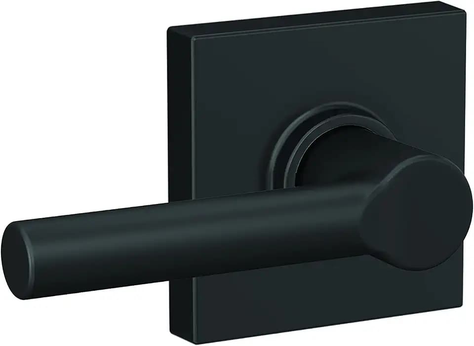 Schlage Broadway Hall/Closet Passage Door Handle, Reversible, Matte Black