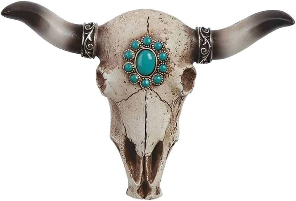 ICE ARMOR 7.25" W Buffalo Skull Wall Decor Statue Sculpture Hanging Ornament Decoration Home/Room Decor and Gift Ideas for Housewarming, Holidays and Birthdays Great Collectible Addition