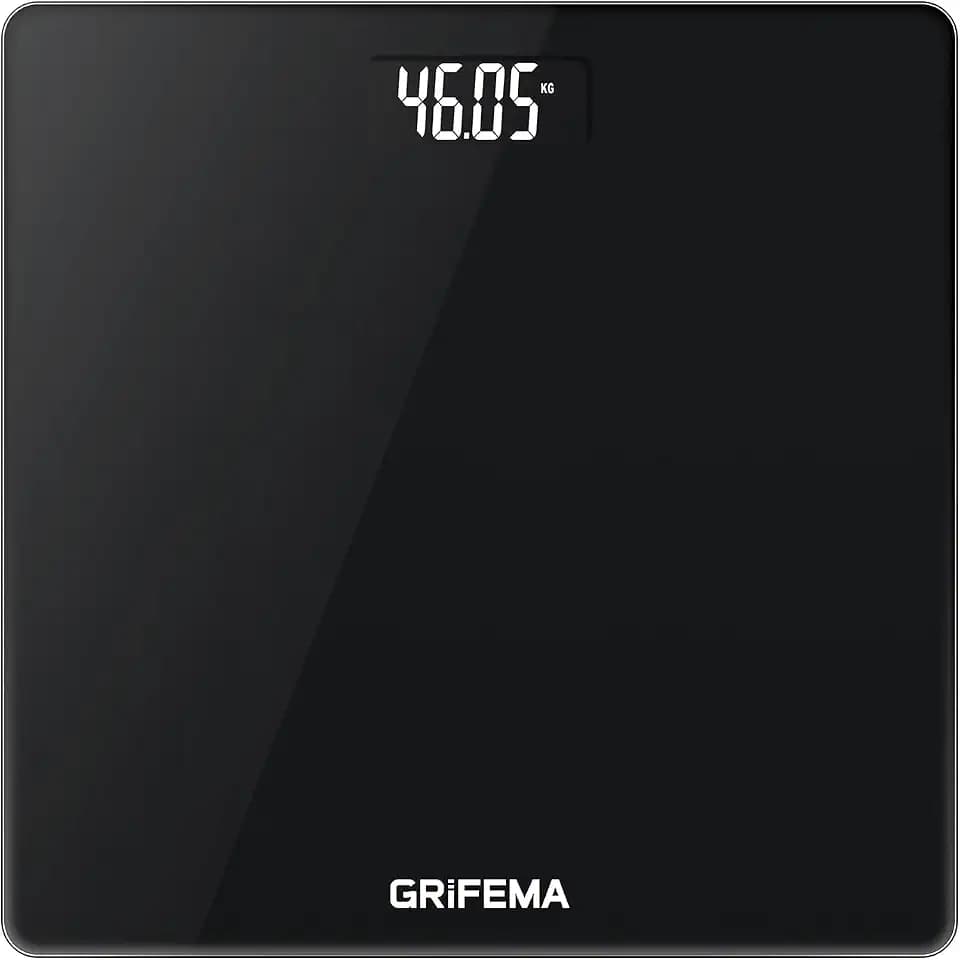 GRIFEMA GA2001-1 Personenwaage Digital 150 kg 26×26cm Schwarz