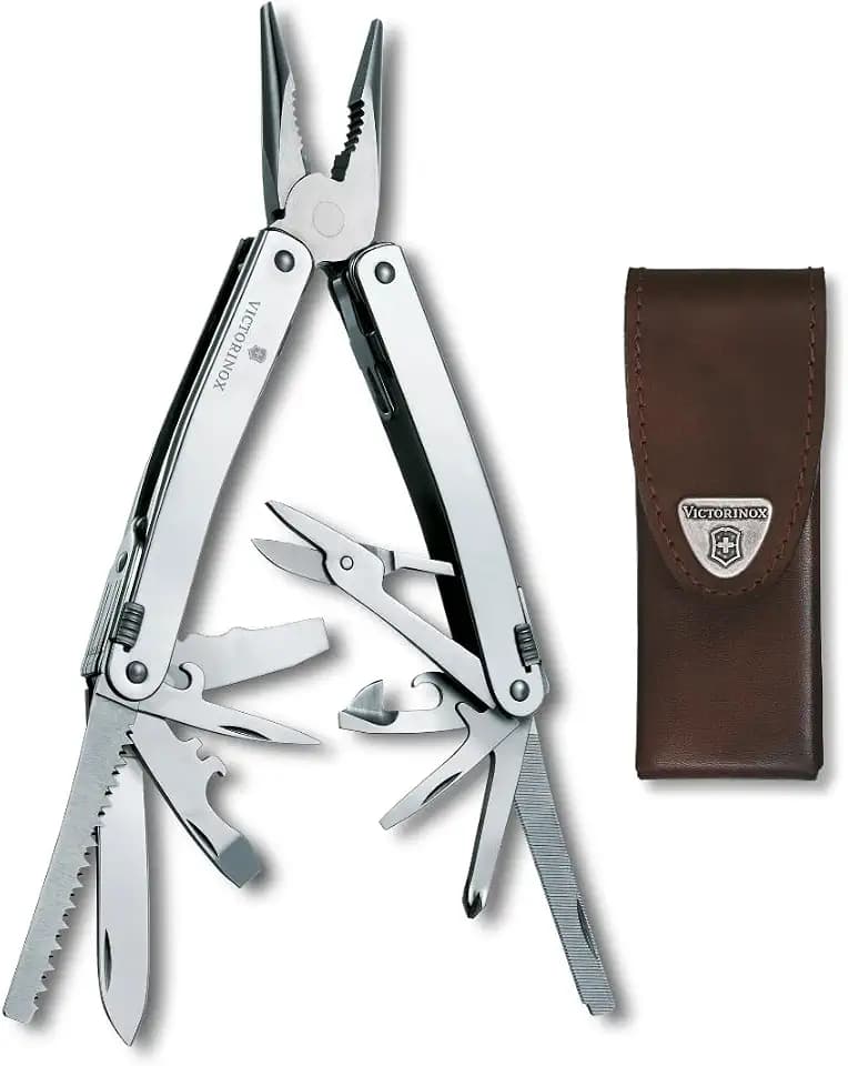 Victorinox Swiss Tool Spirit X Multi Tool, 24 Functions & Leather Pouch