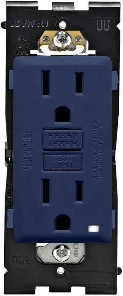 Leviton Renu Self-Test Tamper-Resistant GFCI Outlet, 15-Amp, RGF15-RN, Rich Navy