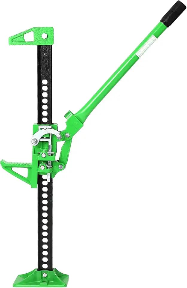 3 Ton Heavy-Duty Farm Jack, 7000 LBS Ratchet High Lift with f-Arm & j-Arm, 5.12"-52" Lift Range for Tractors, Trucks, SUVs, Off-Road & Farm Use, 33",Green