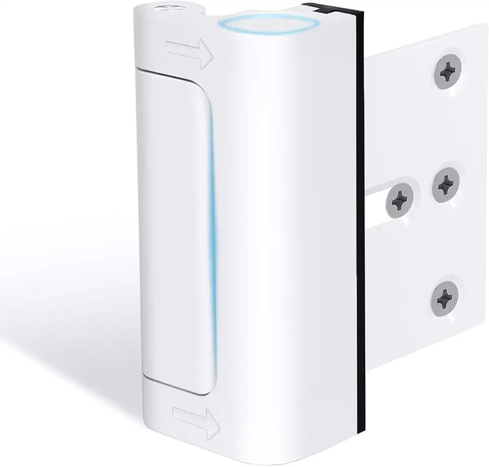 1 Pack Door Reinforcement Lock, Home Security Door Lock, Child Proof, White