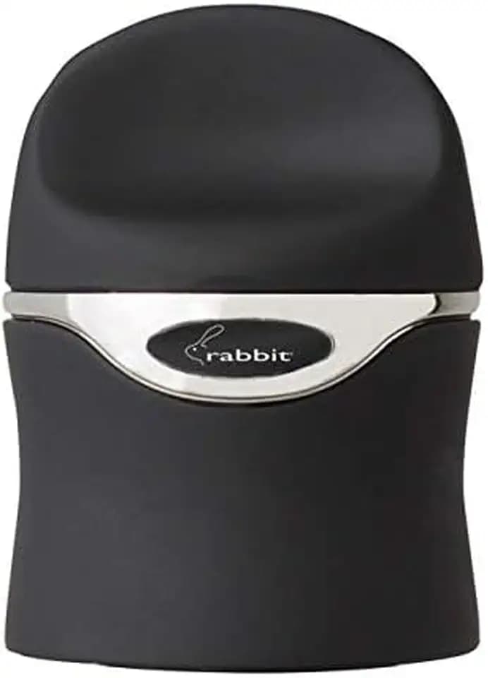 Rabbit Champagne and Wine Sealer, Airtight Wine and Champagne Stopper, Keeps Bubbles Fresh Longer, Easy to Use, Velvet Black, Essential Bar Tool